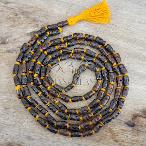 108 Black Skull Prayer Beads Mala, Skull Meditation Mala, Hindu Goddess Kali Alter Beads, Skull Mala Necklace, Kali Mala Necklace
