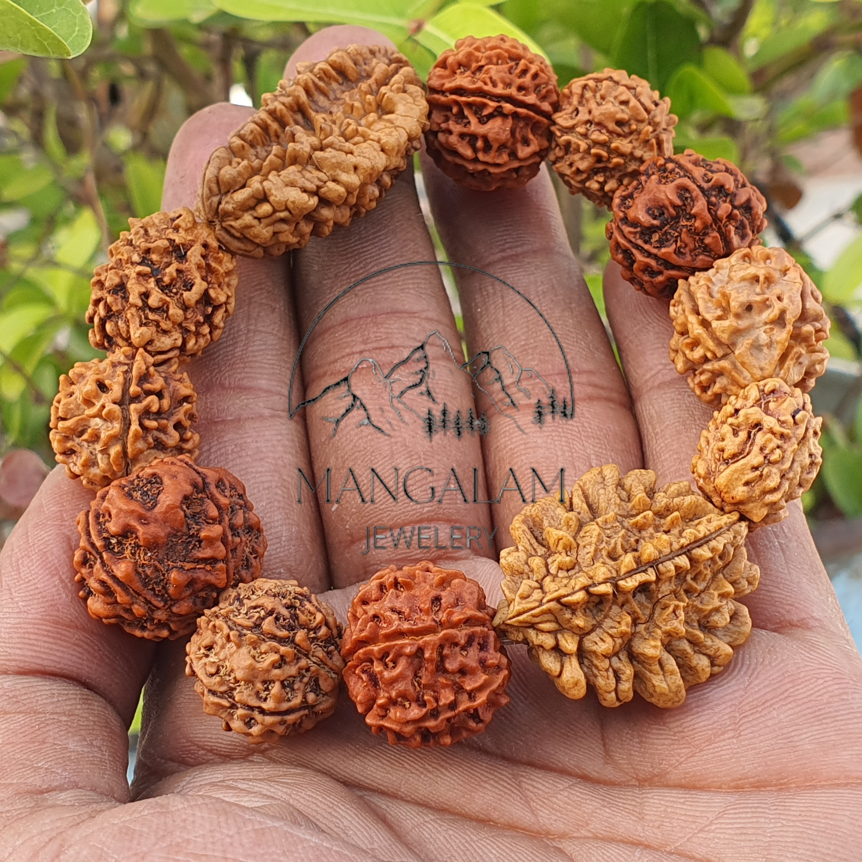 ミワちゃん　ルドラクシャマーラー　オール2ムキ ルドラクシャ・マーラー7ムキ：sacred-rudraksha-mala-7mm&7ムキ