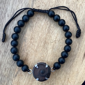 Shaligram Bracelet With Surya Sudershan Shaligram, Sudershan Shaligram, Silver Pendent, Sudershan Bracelet