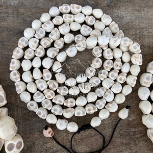 Tibetan Hand Carved Skull Beads Adjustable Mala Bracelet, Skull Mala Necklace Bracelet, Skull Beads Bracelet, Skull Necklace, Yoga Bracelet