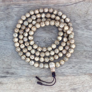 Lotus Seed Mala, Tibetan 108 Bead from Nepal, Buddhist Meditation Mala, Japa Mala, Nepali Lotus Seed Handmade Necklace, Prayer Bead