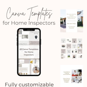 22 Neutral Canva Templates for Home Inspectors Social Media (Instagram templates) Version 1