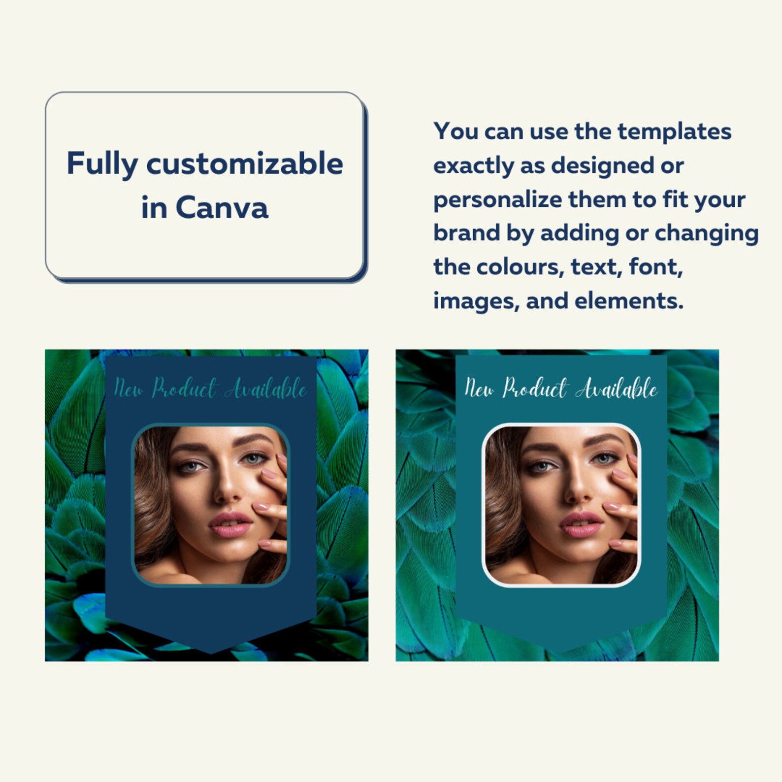 Navy Blue Canva Templates for Small Business (digital Download) - Etsy