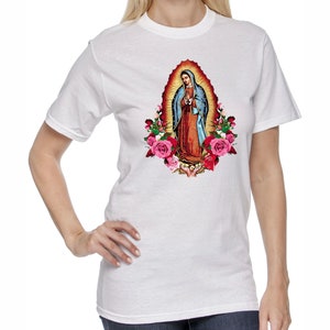 Virgen de Guadalupe T-shirt * patrona de Mexico tee décontracté
