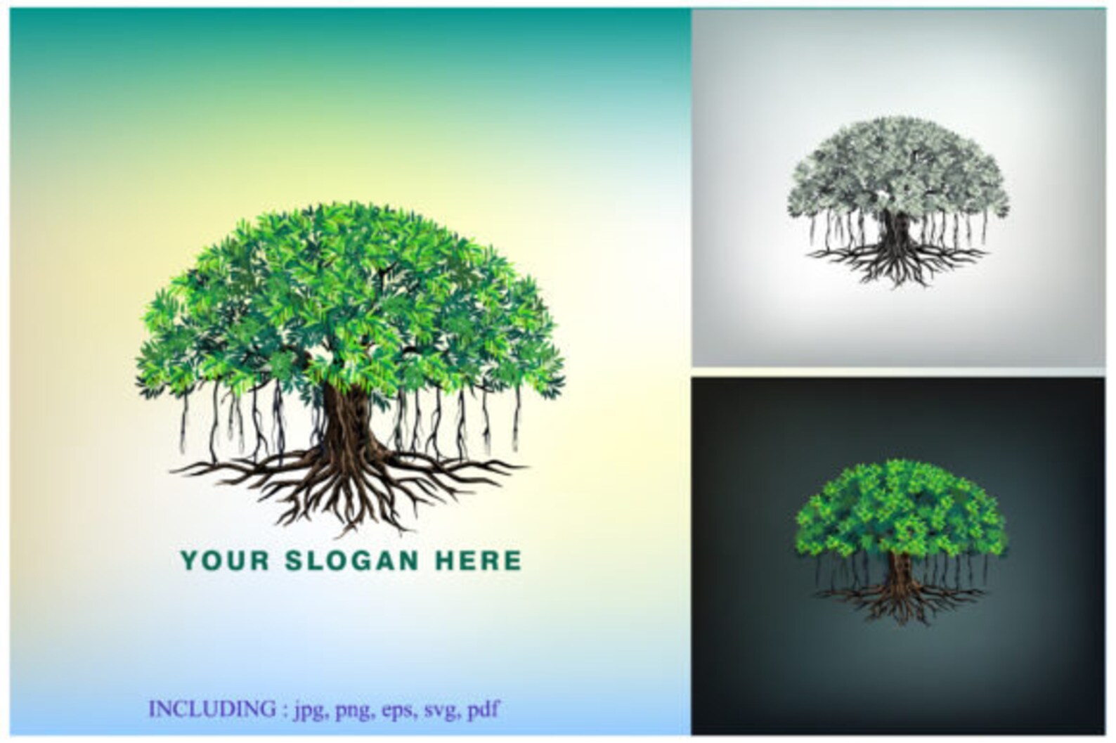 Banyan Tree Logo Designs, Banyan Tree Logo Template, Banyan Tree Logo ...