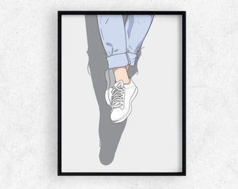 Wall Art Fashion Painting Shoes, Wall Art Fashion Print, Wall Art Fashion PNG, Wall Art Fashion JPG, Wall art Fashion Poster, Fashion Art