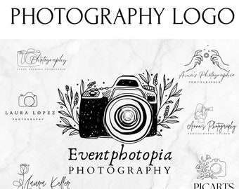 Minimalistisch fotograaflogo-ontwerp | Uniek getekend éénregelig logo voor fotostudio's, fotografiemerken, fotografen, freelancers