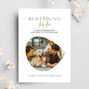 Solicitud de apartamento completa para familias y solteros con mascotas y niños: Loving & Convincing, plantilla para Word, Pages y Canva