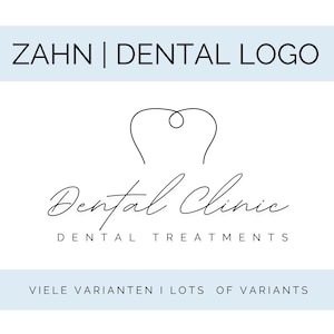 Logo minimalista a forma di dente su una sola riga | Logo dentale | Logo per dentisti, clinica odontoiatrica, ortodonzia, studio dentistico | Personalizzabile individualmente