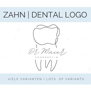 Logo minimalista a forma di dente su una sola riga | Logo dentale | Logo per dentisti, clinica odontoiatrica, ortodonzia, studio dentistico | Personalizzabile individualmente