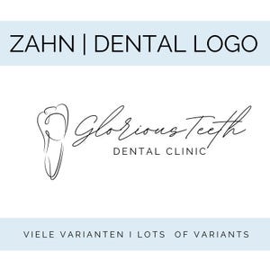Logo minimalista a forma di dente su una sola riga | Logo dentale | Logo per dentisti, clinica odontoiatrica, ortodonzia, studio dentistico | Personalizzabile individualmente