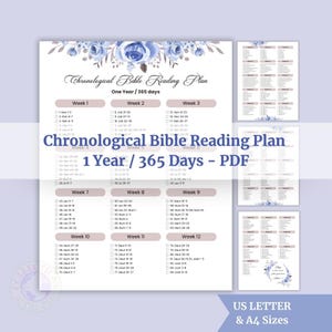 JW Chronological Bible Reading Plan – 1 Year / 365 Days | Printable PDF | A4 & US Letter - Matthew 5:3