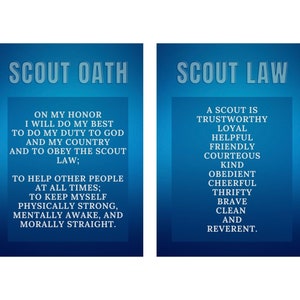 8.5 X 11 Scout Oath and Scout Law Poster - Etsy