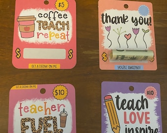 Teacher Appreciation Money Card | Gift Card Holder