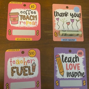 Teacher appreciation money card | Teacher week gift | Gift for a teacher | card for a teacher | unique gift for a teacher | teacher gift