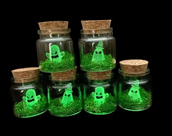 Glow in the Dark Pet Ghost in a Bottle - Halloween Decor