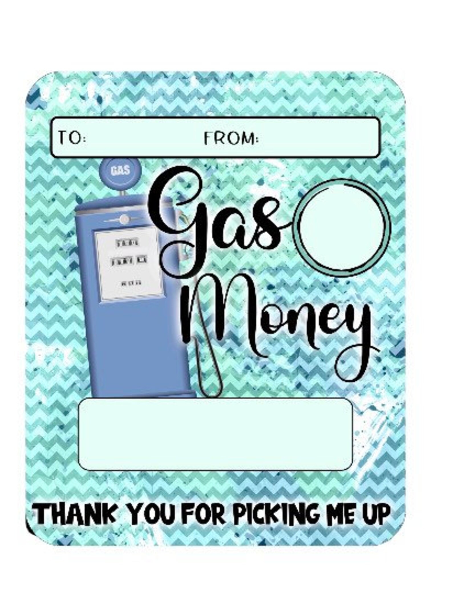 Gas Money Card Teenager Gift Card Fuel Money Card - Etsy