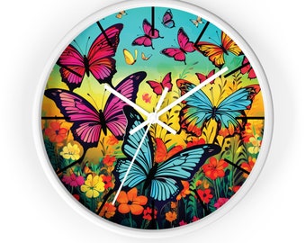 Butterfly Wall Clock: Whimsical Home Decor, Silent Mechanism