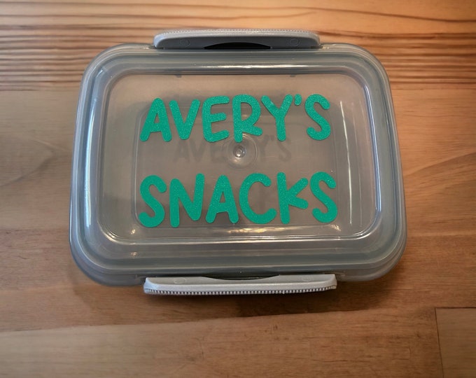 Snack box, personalized snack container, school snack box, toddler snack container, daycare snack box, dog daycare box, dog treat container