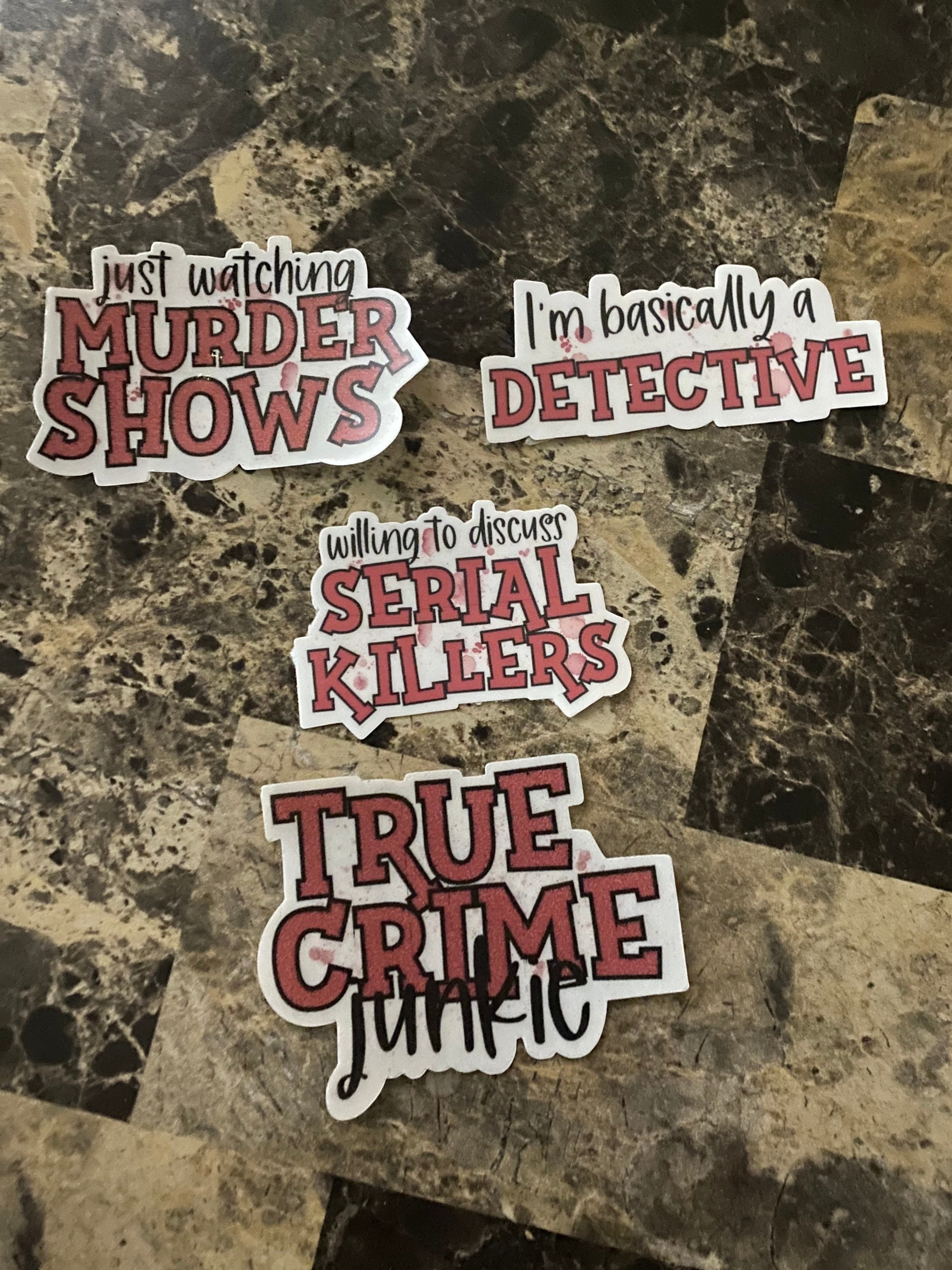 True Crime Decal Bundle, Die-cut Waterproof Vinyl Sticker, Laptop ...