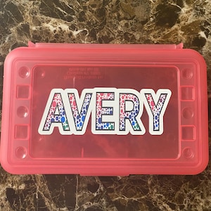 Customized pencil box, back to school supplies, Personalized Pencil Box, Kindergarten, Snack Box, School supply box, Crayon Box, Art Supply