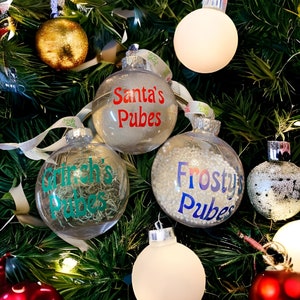 Adorno navideño de vello púbico divertido, regalo de broma