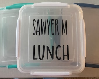 Personalized Snack Box: Lock Top Lunch Container