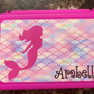Pencil box, Customized pencil box, back to school supplies, Personalized Pencil Box, Kids Pencil Box, Mermaid, rainbow pencil box, unicorn