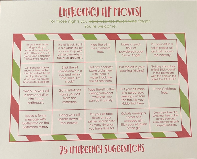 Personalized Elf Activity Kit: 24 Days of Christmas Magic - Etsy