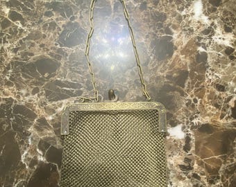 Vintage 1920s German Silver Coin Mesh Purse – Art Deco Evening Bag, Antique Flapper Accessory, Collectible Mesh Handbag