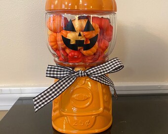 Small Acrylic Pumpkin Candy Jar