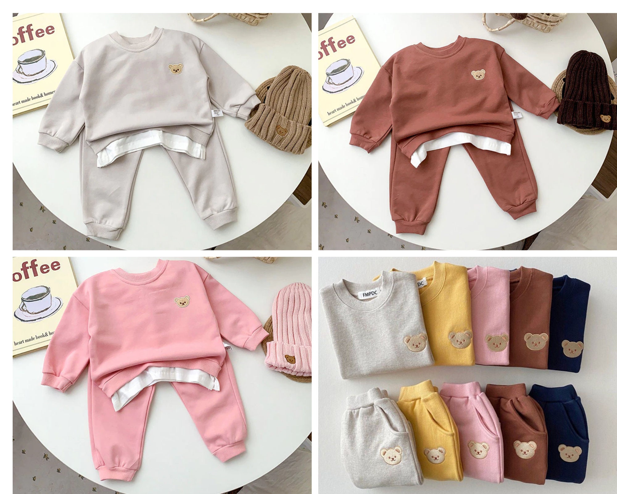Set Bear Sweat Baby Clothing 6M 5T Outfit Months Pants Piece - Etsy