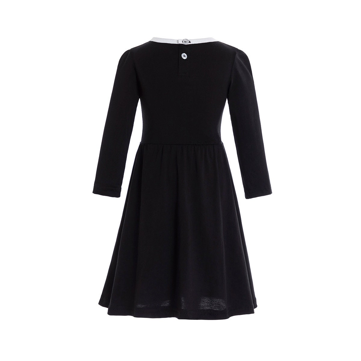 GUUZOGG Wednesday Addams Costume Dress with Wig Belt Socks and