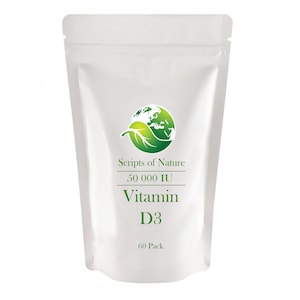 Vitamin D3 50000 IU Pure Selected by a Master Herbalist - Includes Certificate of Analysis - HAAPC & ISO
