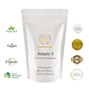 3 x Adaptogen: Ashwagandha, Rhodiola Rosea & Panax Ginseng