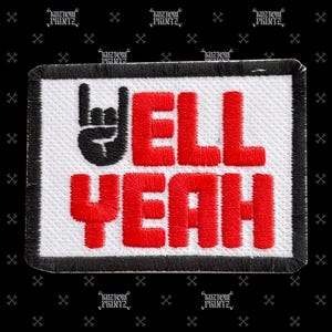 HELL YEAH Patch – White Edition (Iron-on)