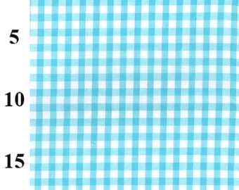 Gingham 1/4inch checks - Blue- per quarter metre