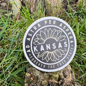 Kansas State Pride Rainbow Sticker - Waterproof Vinyl Decal For Cars, Laptops & Windows