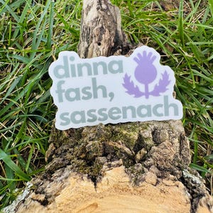 Dinna Fash / Sassenach / Jamie + Claire / wasserfest, spülmaschinenfest / Vinyl-Aufkleber