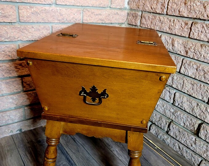 Ethan Allen Dough Box Table Etsy