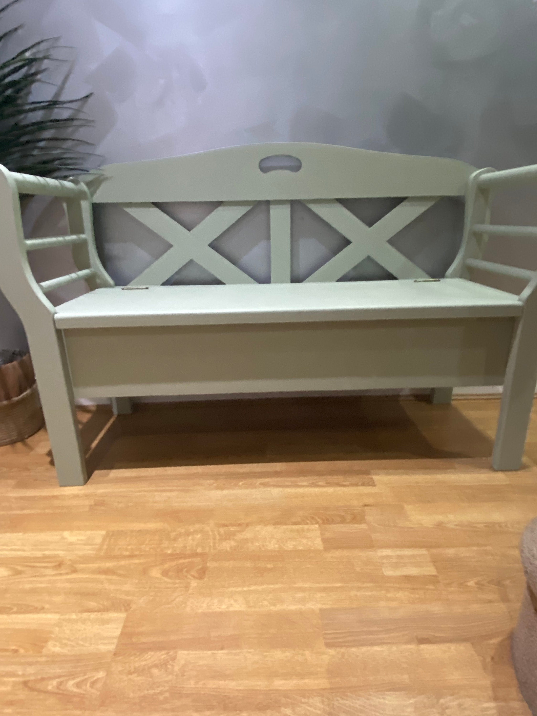 Solid Wood Bench Seat With Storage Etsy UK