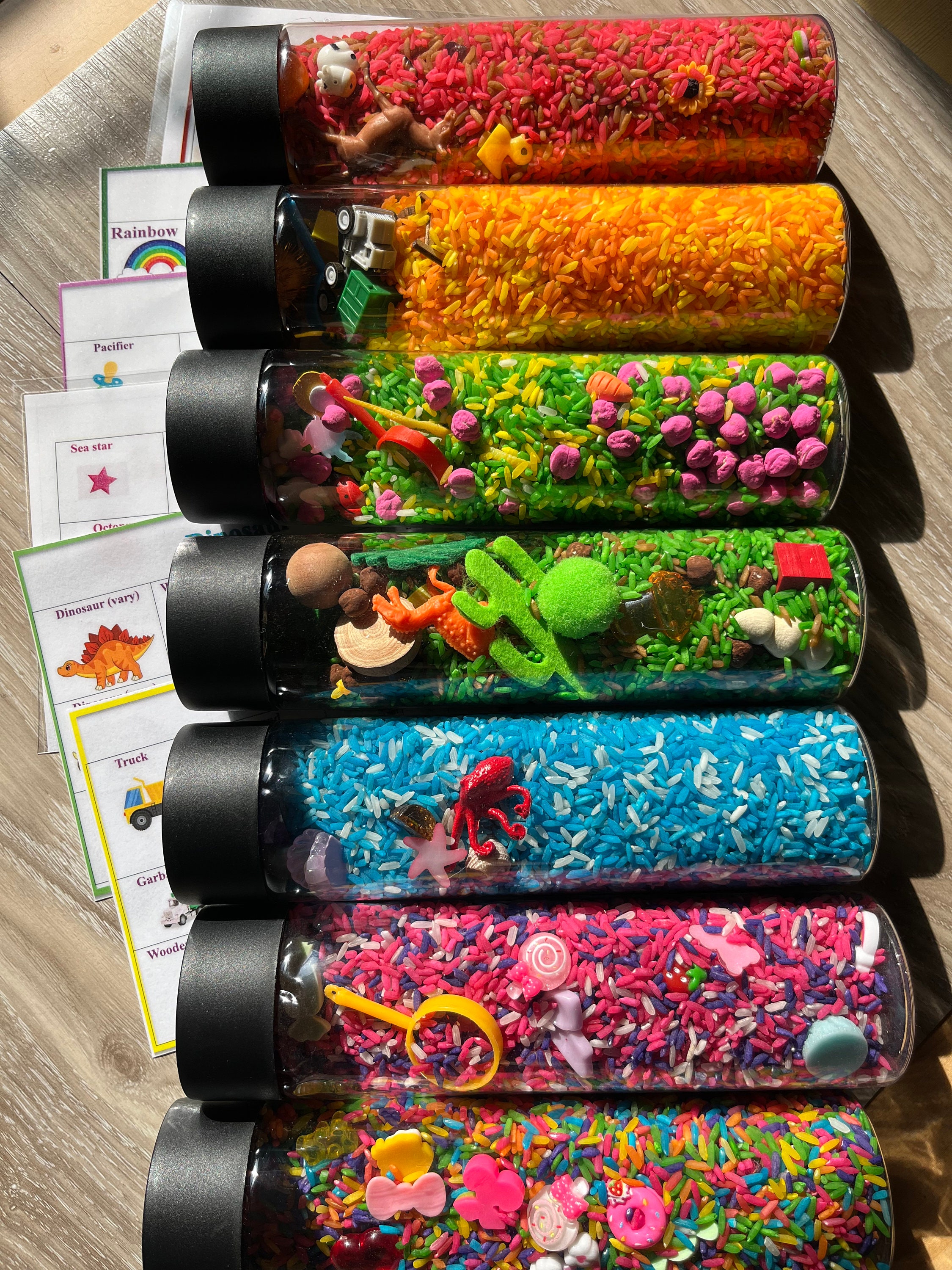 Sensory I spy Bottles/Montessori/Sensory bottles/Mermaid/Farm/Dinosaur Bottles/Sensory Kit/Imaginative play/Kindergarten sensory bin