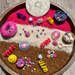 Donut Sensory Bin, Birthday Gift for 6 Year Old Girl, Sensory Bin for 3  Year Old, Toddler Girl Sensory Kit, Donut Gift, Donut Birthday Party 