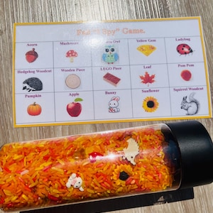 Halloween Sensory I spy Bottles/Fall sensory I spy bottles/Christmas sensory bottles/LOL sensory bottles/Montessori/Kindergarten sensory bin