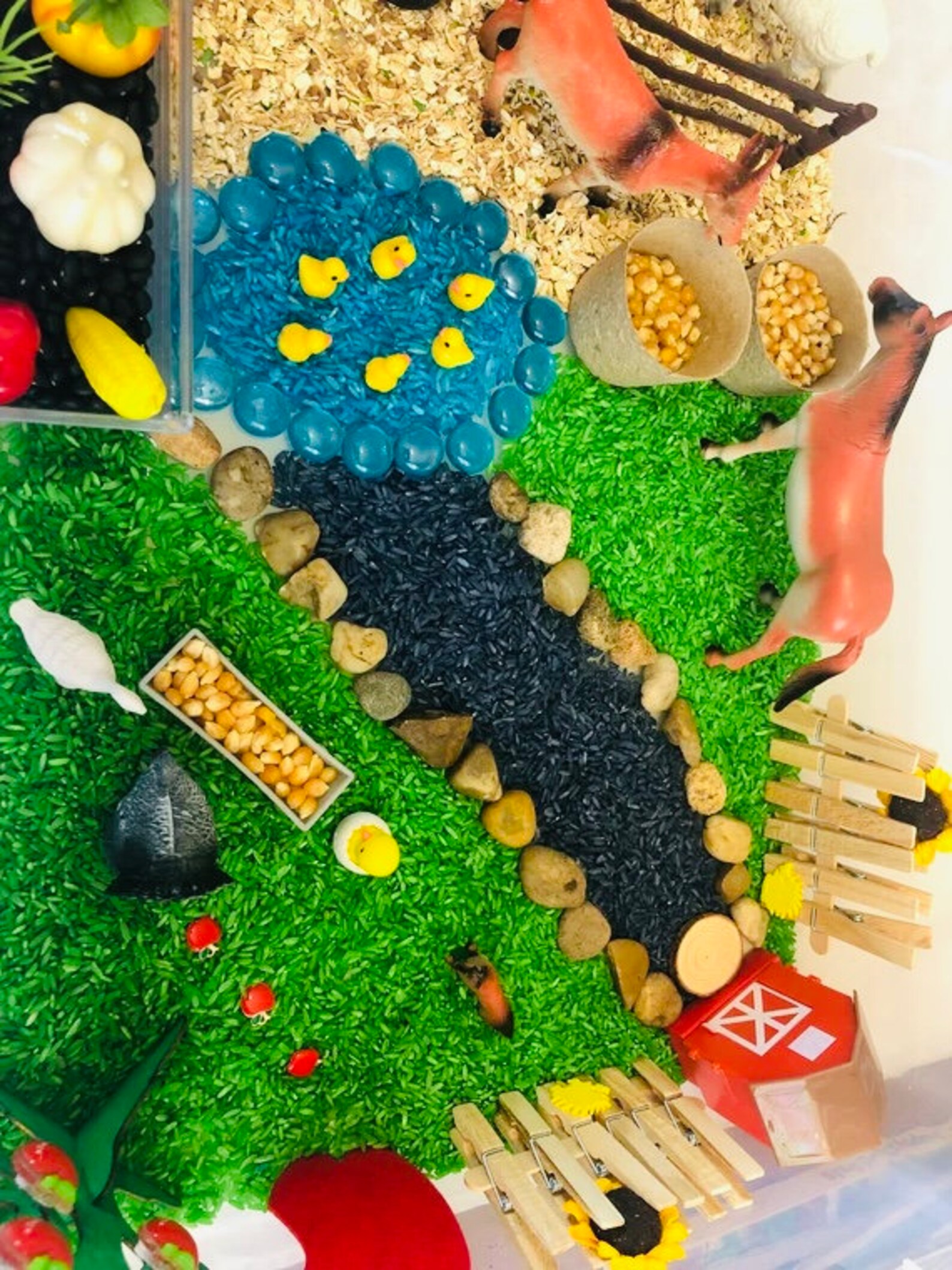 Farm Sensory Bin/farm/montessori/children/animals Etsy Canada