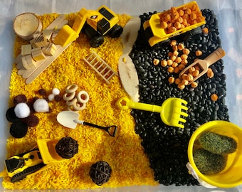 Construction Sensory Bin/Montessori/Children/Building Sensory bin/Sensory Kit/Sensory Box/Sensory Play/Sensory Toys/Imaginative Play