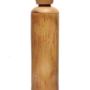 Handmade Organic Bamboo Waterbottle Wood Bottles Drinking Water Bottles  Long Bottles 175 Mili Miter Water Capacity 