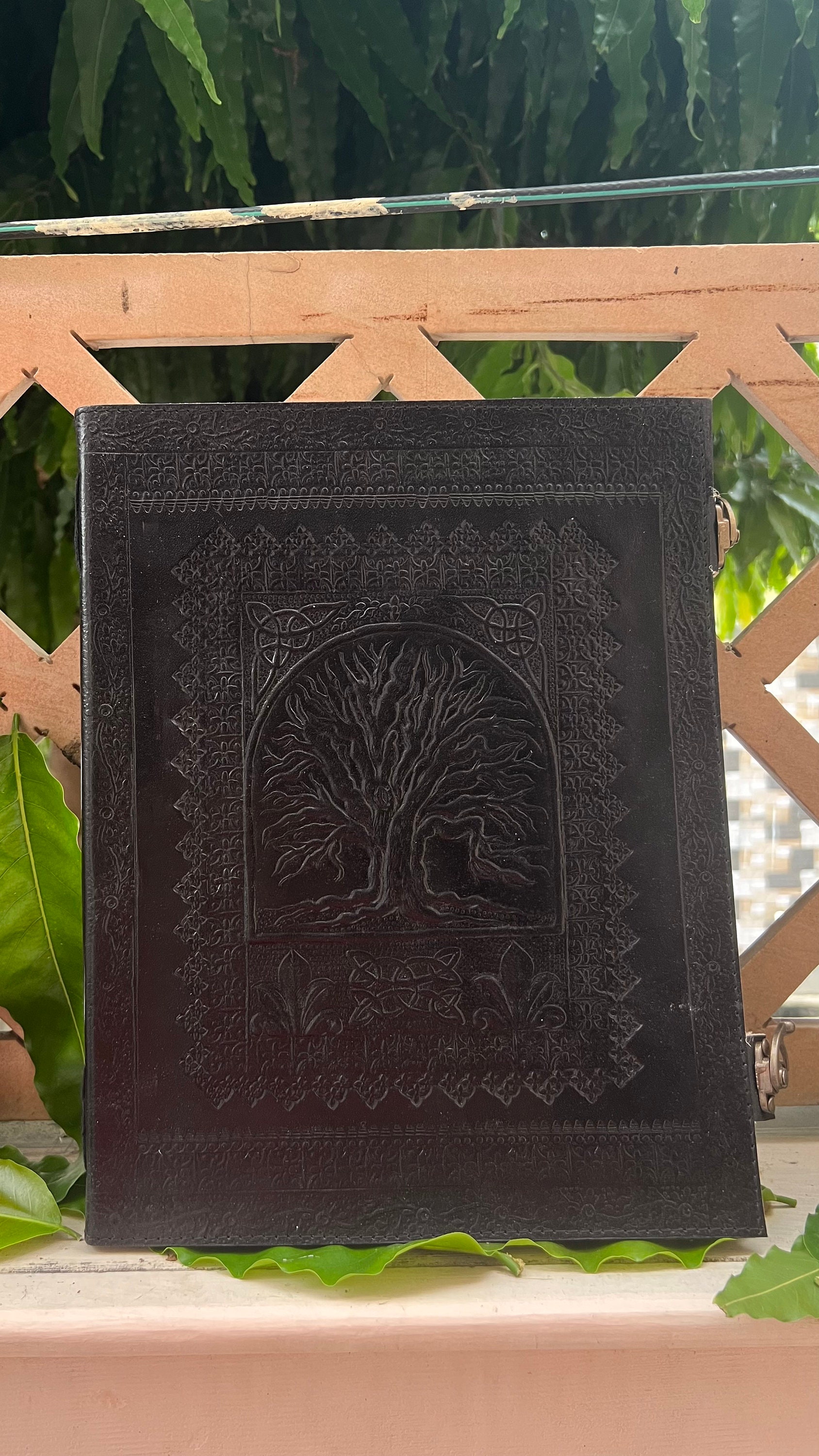 Handmade Leather Journal: Tree of Life Embossed Writing Notebook - Etsy