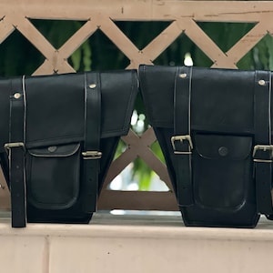 Sac de moto en cuir, sacoche de selle, sacoche de vélo, paire de barils, pochette à outils pour fourche de moto, sac de voyage