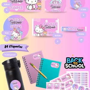 Ready-to-use personalized school labels